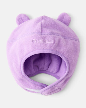 Baby Girl Polar Fleece Hat - Violet, 