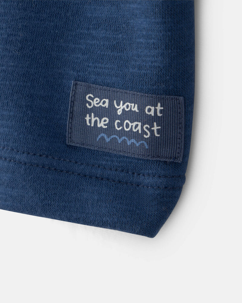 Toddler Boy French Terry Pocket T-Shirt - Blue, image 2 of 4 slides