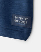 Toddler Boy French Terry Pocket T-Shirt - Blue, image 2 of 4 slides