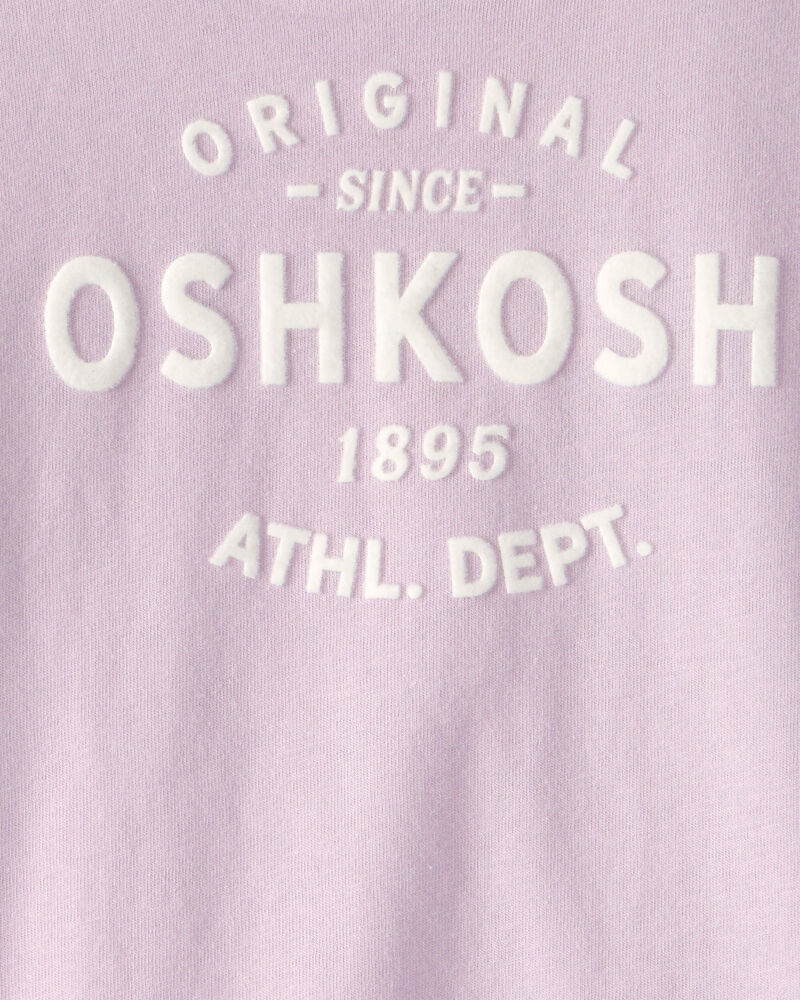 B&eacute;b&eacute; fille - T-shirt &agrave; manches courtes &agrave; imprim&eacute; logo OskKosh - Mauve, image 3 sur 3 diapositives