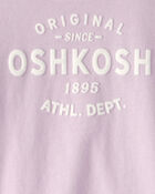 B&eacute;b&eacute; fille - T-shirt &agrave; manches courtes &agrave; imprim&eacute; logo OskKosh - Mauve, image 3 sur 3 diapositives