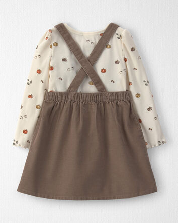 Toddler Girl 2-Piece Organic Cotton Corduroy Jumper Set, 
