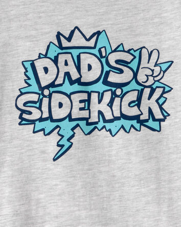 Toddler Boy 'Dad's Sidekick' Fathers Day Graphic Tee - Grey, 
