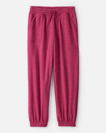 Girls DayDream Fleece Knit Drawstring Joggers - Pink, 