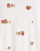 Toddler Barn Print PurelySoft 2-Piece pyjamas - Ivory, image 3 of 5 slides