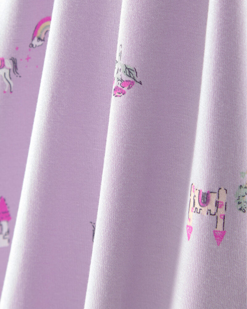 Baby Girl Fairytale PurelySoft 2-Way Zip 1-Piece Pyjama - Purple, image 5 of 7 slides