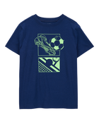Kid Soccer Short-Sleeve Graphic Tee - Navy, image 1 of 3 slides