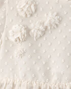 Toddler Girl Swiss Dot Occasion Dress - Cream, image 3 of 4 slides