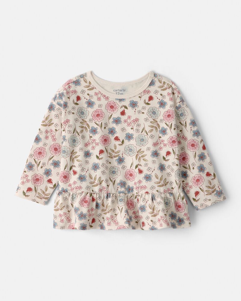 Baby Girl Floral Long Sleeve Top , image 1 of 3 slides