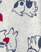 Baby Puppy Love Valentine's Day Snug Fit 1-Piece Pyjama - Cream, image 4 of 5 slides