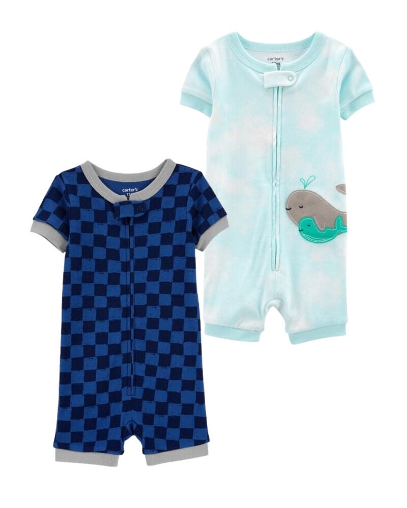 Multi Toddler 2 Pack 100 Snug Fit Cotton Romper PJs Carter s Canada
