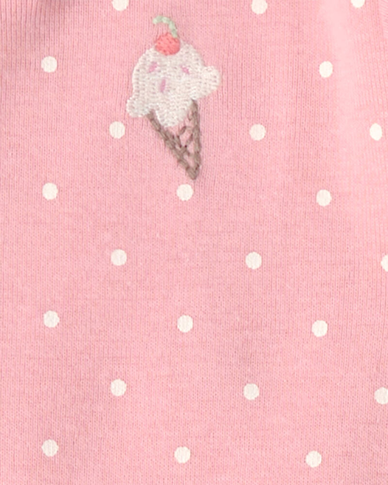 Toddler Girl 2-Pack Ice Cream Truck 100% Cotton Snug Fit 1-Piece pyjama - Pink/Ivory, image 2 of 4 slides