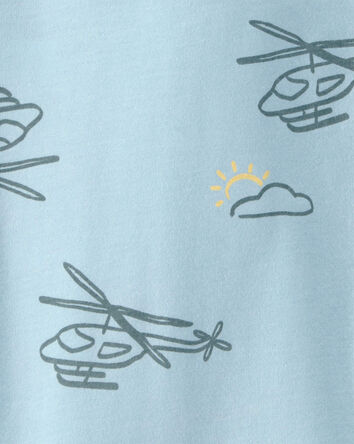 B&eacute;b&eacute; gar&ccedil;on - T-shirt &agrave; motif h&eacute;licopt&egrave;res - Bleu, 