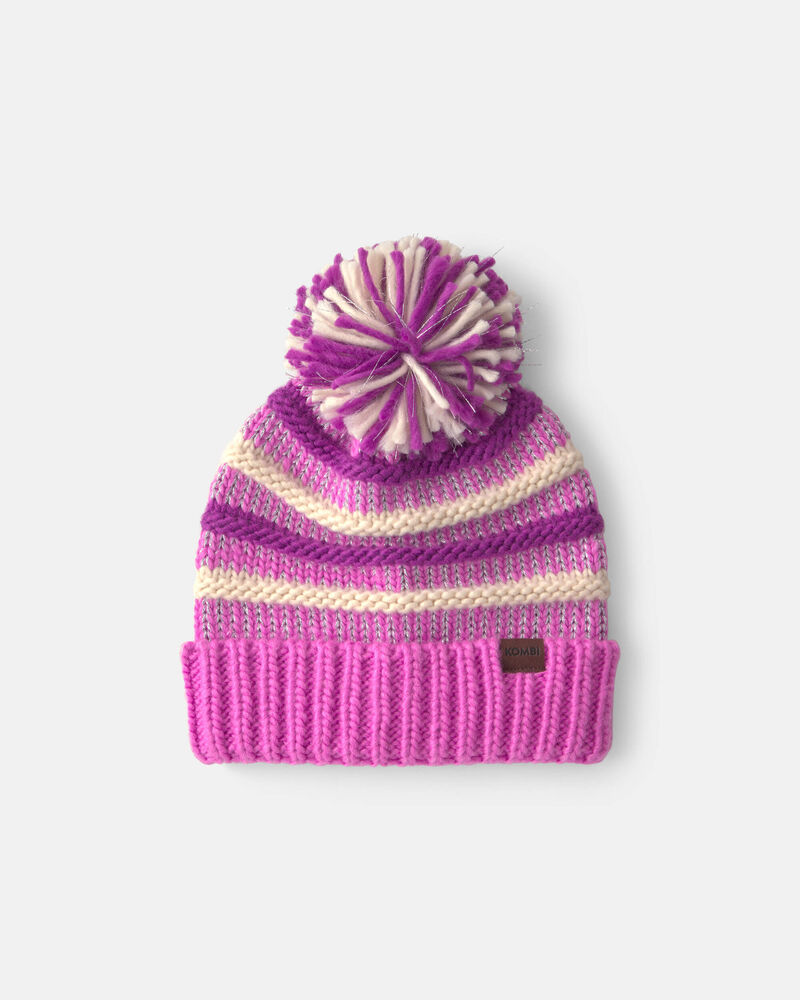 Tout-petit fille - Tuque Horizontal Kombi - Rose, image 1 sur 2 diapositives