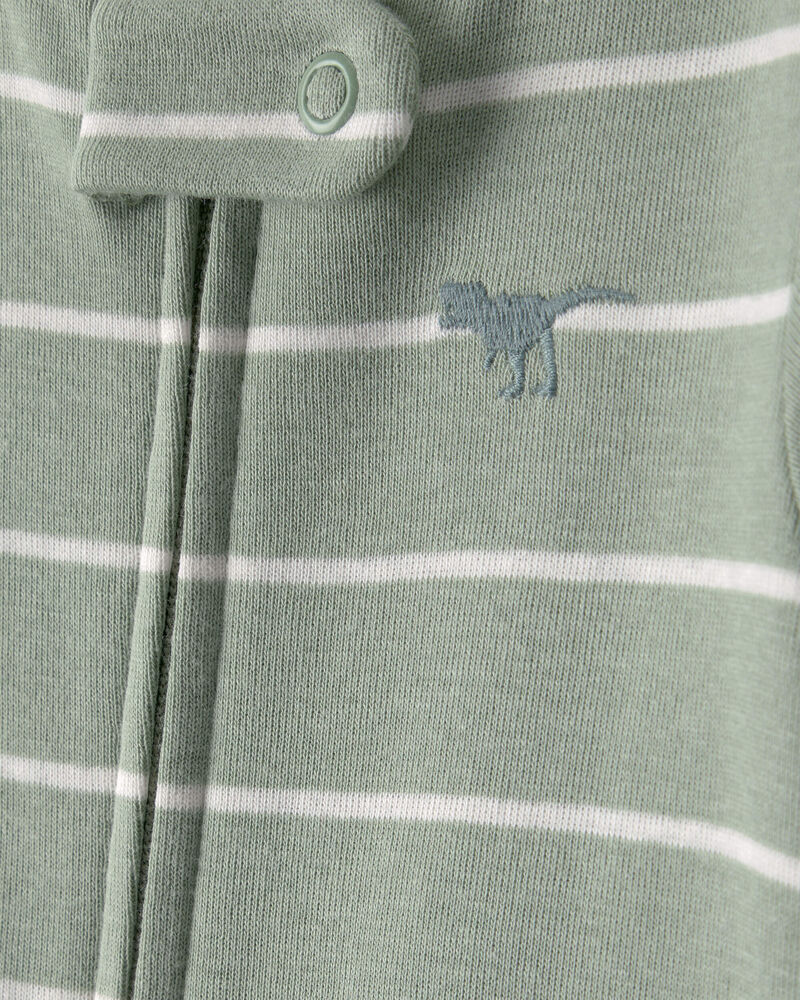 Tout-petit - Emballage 2 pyjamas 1 pi&egrave;ce ajust&eacute;s, dinosaures - Vert/Cr&egrave;me, image 2 sur 4 diapositives