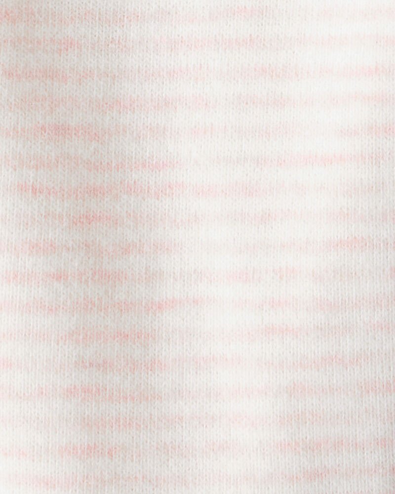 Baby Girl Flutter-Waist Striped Pants - Pink/Cream, image 4 of 5 slides