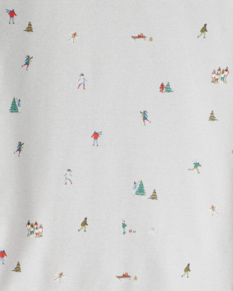 Toddler Organic Cotton Pyjamas in Frosted Trail Print, image 3 of 4 slides