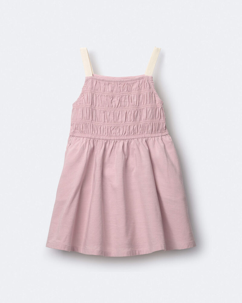 Tout-petit fille - Robe &agrave; smocks - Rose, image 2 sur 6 diapositives