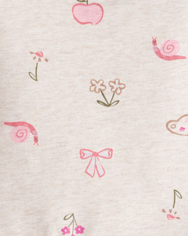 Baby Girl French Terry Long-Sleeve Pullover Sweatshirt - Ivory, image 2 of 3 slides