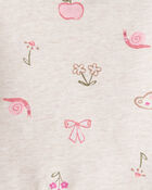 Baby Girl French Terry Long-Sleeve Pullover Sweatshirt - Ivory, image 2 of 3 slides