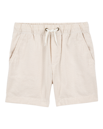 Kid Pull-On Drawstring Shorts - Khaki, 