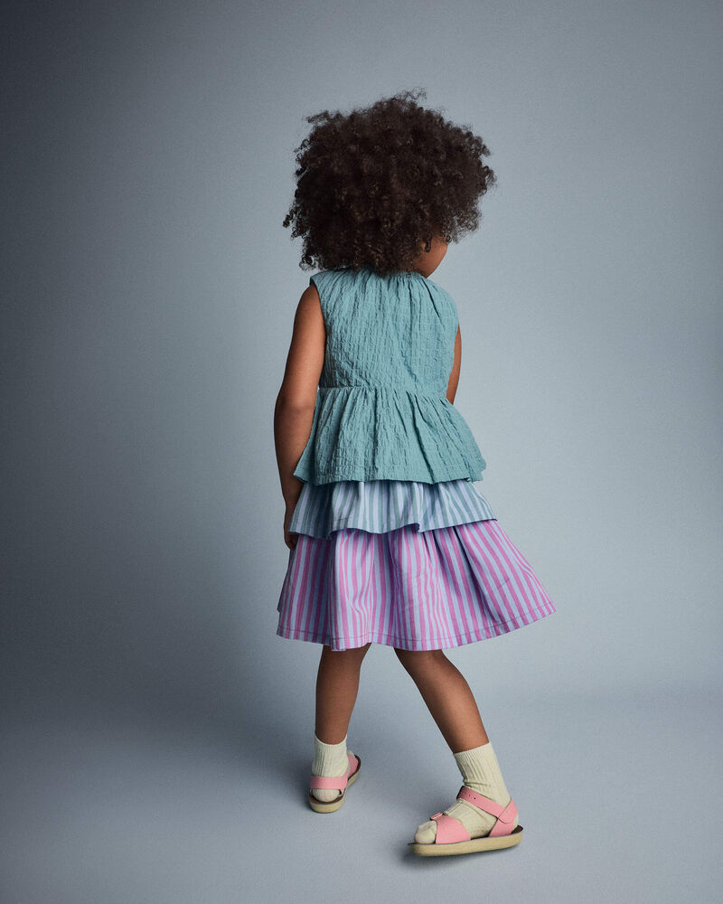 Toddler Girl Peplum Top - Teal, image 4 of 6 slides