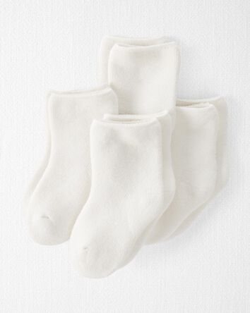 Emballage de 4 paires de chaussettes en coton bouclette certifié biologique, 