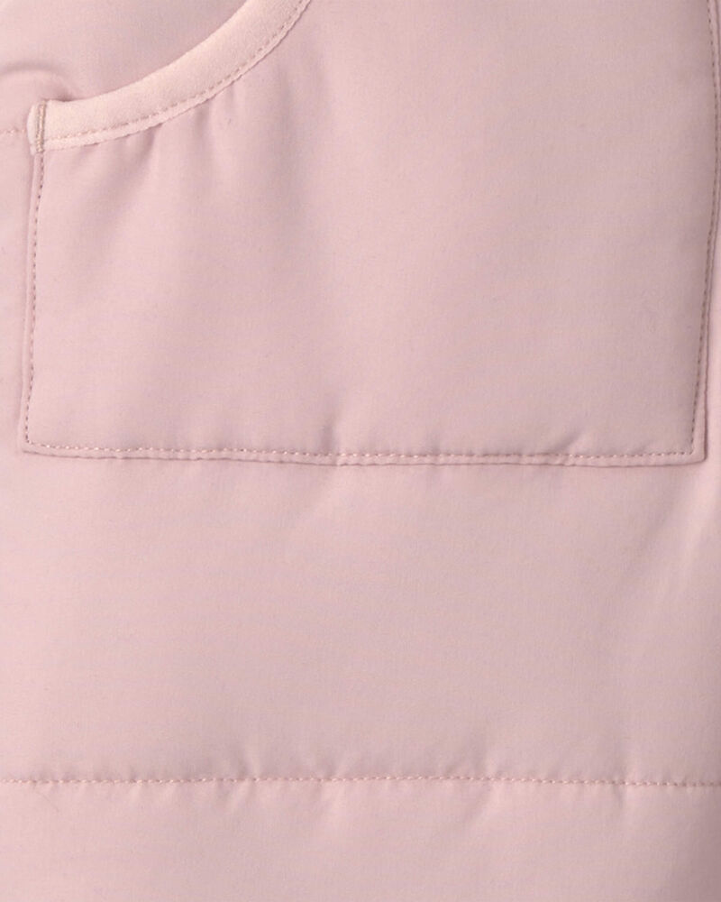 Baby Girl Solid Quilted Pramsuit- Pink
, image 3 of 3 slides