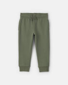 Pantalon de jogging en jersey bouclette pour tout-petit - Vert olive, image 1 sur 3 diapositives