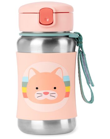 ZOO SS Straw Bottle Rainbow Cat, 