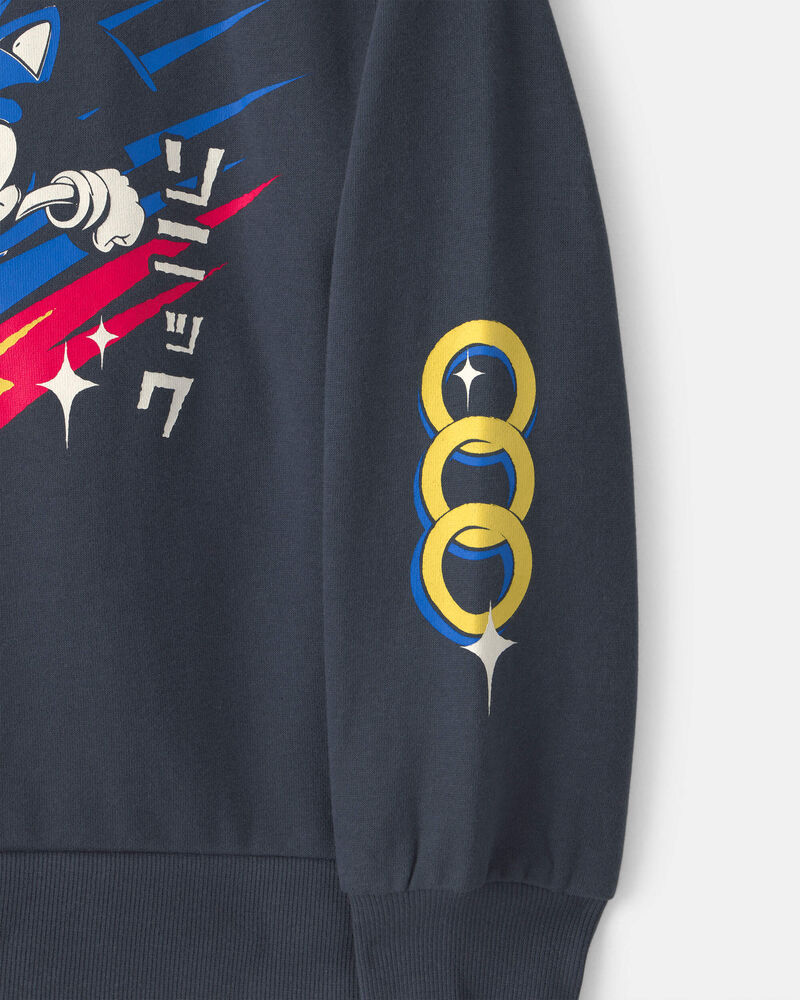 Boys Sonic The Hedgehog&trade; Pullover Sweatshirt - Navy Blue, image 2 of 3 slides