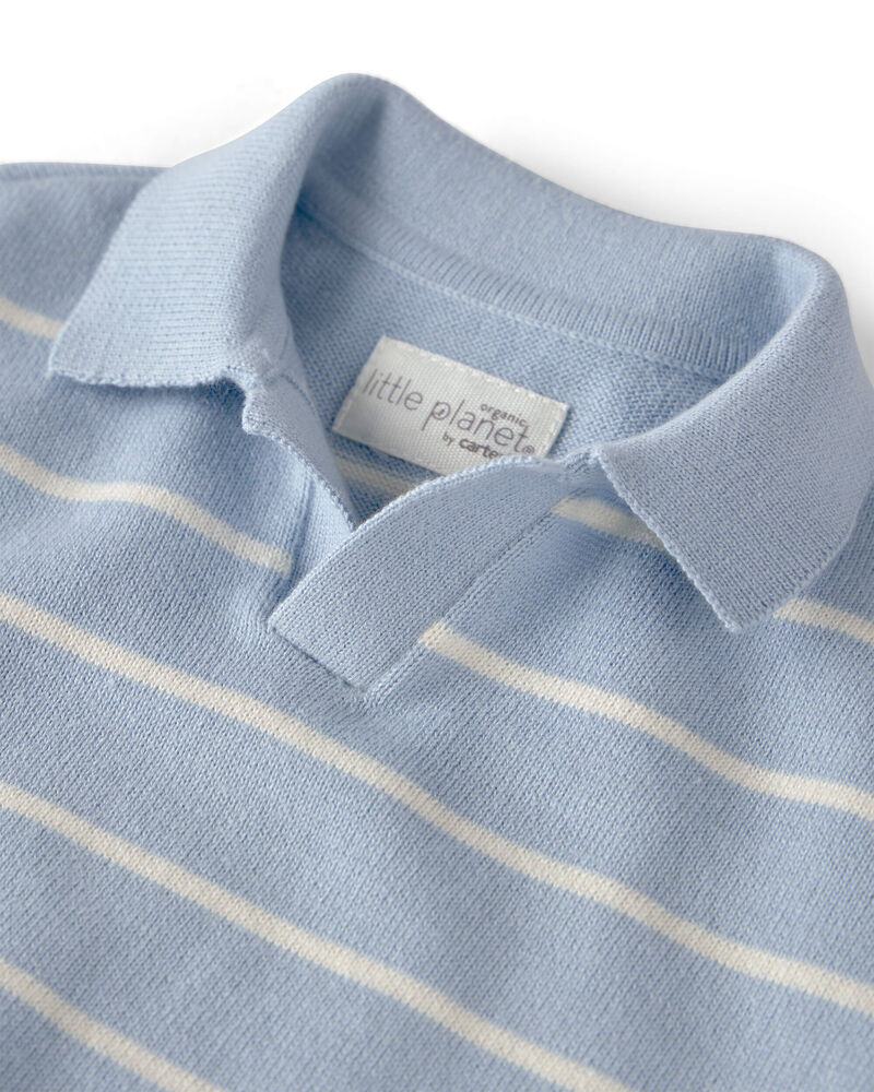 Baby Boy 2-Piece Organic Cotton Striped Shorts Set, image 3 of 5 slides