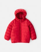 Toddler Boy Midweight Packable Puffer - Red, image 1 of 4 slides
