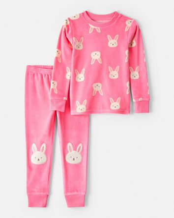 Toddler Girl Bunny DreamPlush Snug Fit 2-Piece Pyjamas - Pink, 