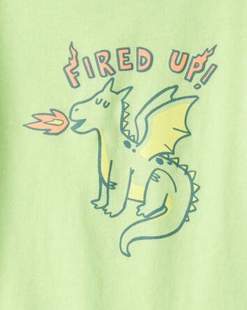 Tout-petit gar&ccedil;on - T-shirt graphique &agrave; manches longues Dragon - Vert, 