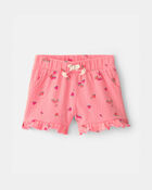 Baby Girl Ruffle-Trim Watermelon Shorts - Pink, image 1 of 4 slides