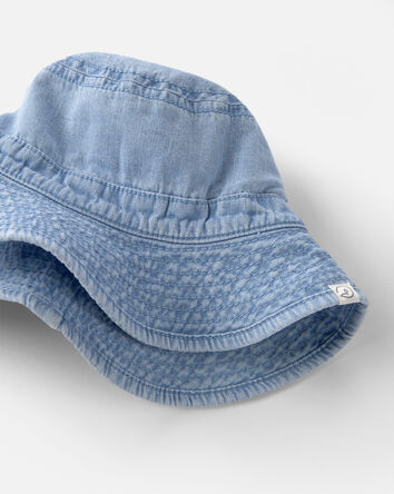 Kid Organic Cotton Chambray Bucket Hat, 