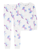 Kid 2-Piece Fuzzy Velboa Unicorn Pyjamas, image 1 of 3 slides