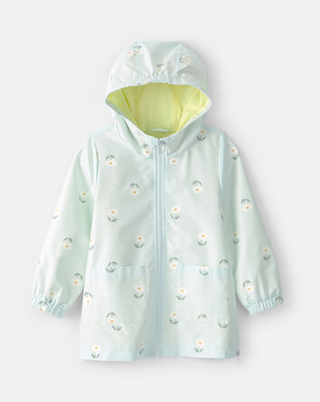 Tout-petit fille - Imperm&eacute;able &agrave; fleurs qui changent de couleur - Bleu, 