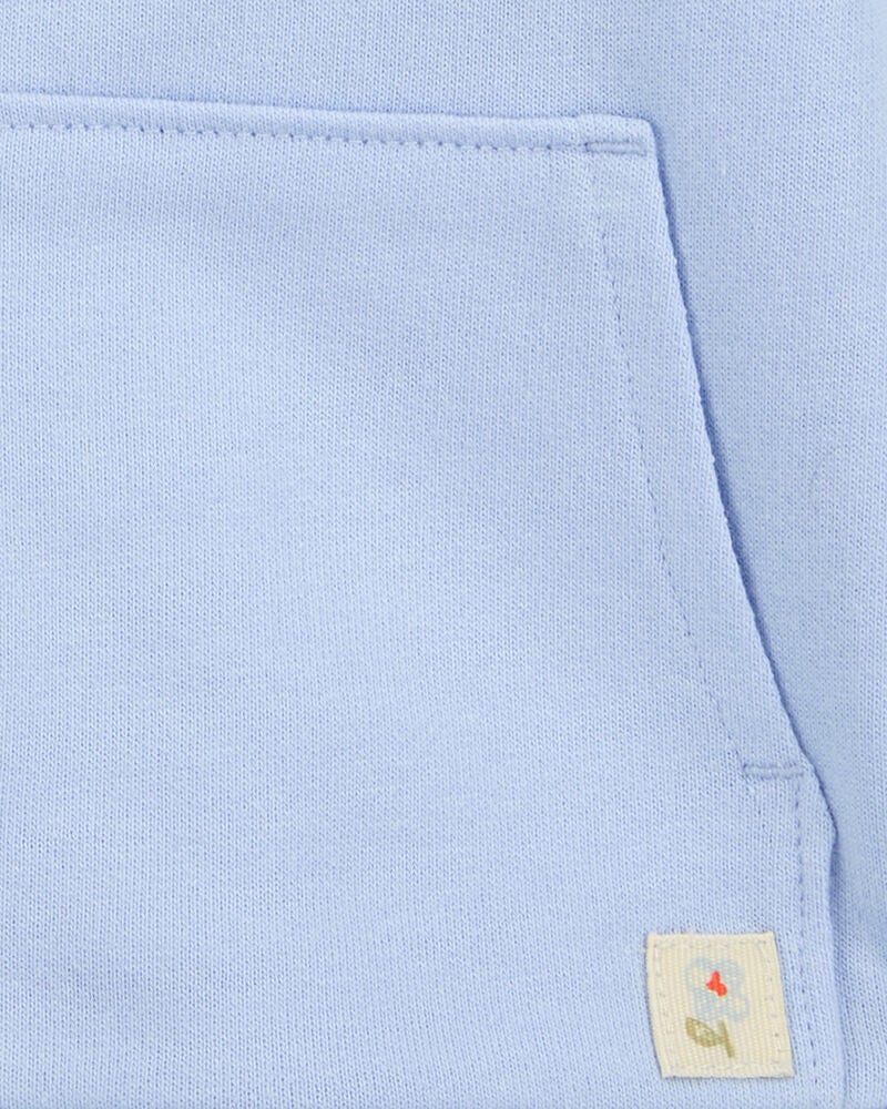 Baby 4-Piece French Terry Mix-and-Match Outfit Set - Blue/Ivory, image 3 of 11 slides