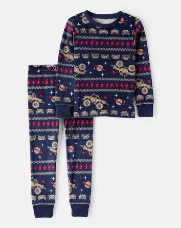 Tout-petit gar&ccedil;on - Pyjama 2 pi&egrave;ces ajust&eacute; en DreamPlush &agrave; motif camion monstre, 