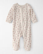 B&eacute;b&eacute; fille - Grenouill&egrave;re en coton biologique, fraise, image 1 sur 4 diapositives