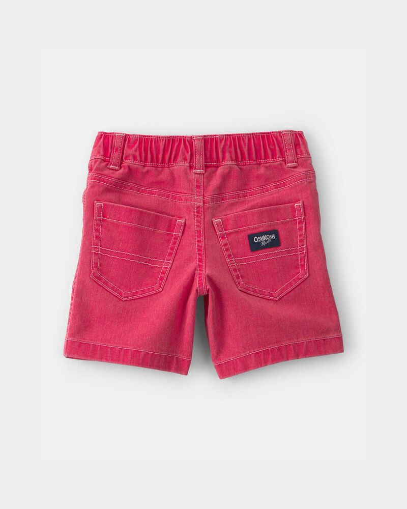 Tout-petit gar&ccedil;on - Short en serg&eacute; extensible - Rouge, image 2 sur 3 diapositives