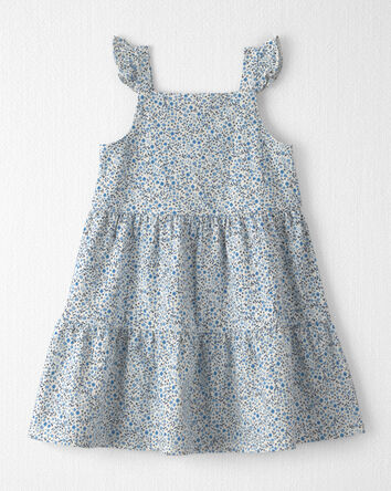 Toddler Girl Organic Cotton Tiered Dress in Meadow Bloom, 