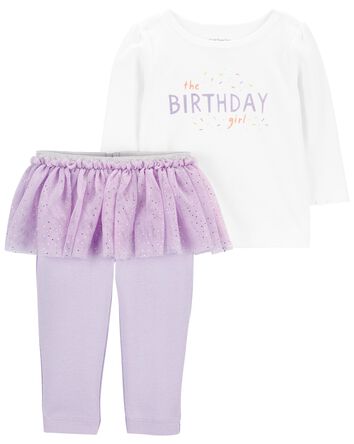Baby 2-Piece Birthday Tutu Set, 