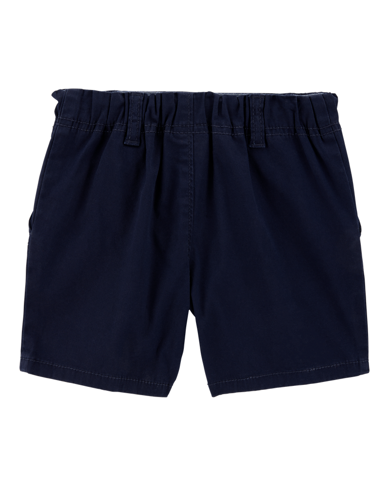Toddler Stretch Chino Uniform Shorts - Navy, image 2 of 4 slides