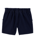 Toddler Stretch Chino Uniform Shorts - Navy, image 2 of 4 slides