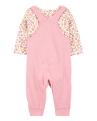Baby 2-Piece Floral Long-Sleeve Tee & Coverall Set, image 2 of 7 slides