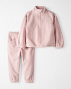 Toddler Girl 2-Piece Recycled Microfleece Set, image 1 of 3 slides