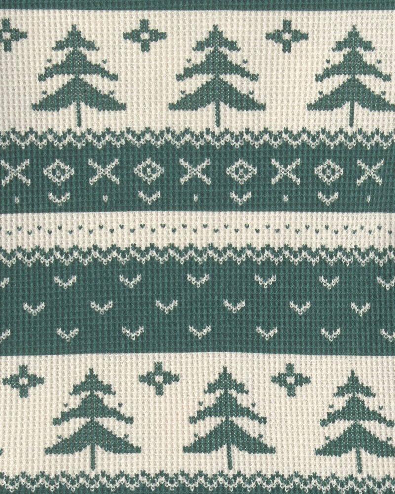 Tout-petit - Pyjama 2 pi&egrave;ces en tricot gaufr&eacute; fait avec du coton biologique &agrave; motif jacquard, image 3 sur 3 diapositives